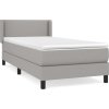 Box spring postel s matrací 90x200 cm textil [3129601] (Barva Světle šedá)