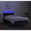 Box spring postel s matrací a LED 100x200 cm textil [3133539] (Barva Modrá)
