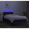 Box spring postel s matrací a LED 100x200 cm textil [3133454] (Barva Tmavě šedá)