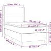 Box spring postel s matrací a LED 90x190 cm samet [3139416] (Barva Tmavě šedá)