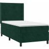 Box spring postel s matrací a LED 90x190 cm samet [3139416] (Barva Tmavě šedá)