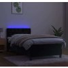 Box spring postel s matrací a LED 80x200 cm samet [3134550] (Barva Tmavě šedá)