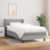 Box spring postel s matrací 100 x 200 cm textil [3129854] (Barva Krémová)