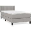Box spring postel s matrací 100 x 200 cm textil [3129854] (Barva Krémová)