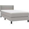 Box spring postel s matrací 100 x 200 cm textil [3129854] (Barva Krémová)