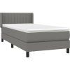 Box spring postel s matrací 100 x 200 cm textil [3129854] (Barva Krémová)