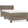 Box spring postel s matrací 90x190 cm textil [3126289] (Barva Taupe)