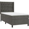 Box spring postel s matrací 90x200 cm samet [3132838] (Barva Tmavě šedá)