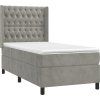 Box spring postel s matrací 90x200 cm samet [3132838] (Barva Tmavě šedá)