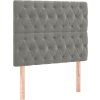 Box spring postel s matrací 90x200 cm samet [3132838] (Barva Tmavě šedá)