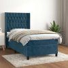 Box spring postel s matrací 90x200 cm samet [3132838] (Barva Tmavě šedá)