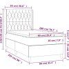 Box spring postel s matrací 90x200 cm samet [3132838] (Barva Tmavě šedá)