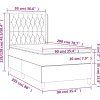 Box spring postel s matrací 90x200 cm samet [3132838] (Barva Tmavě šedá)