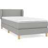 Box spring postel s matrací 90x200 cm textil [3126694] (Barva Tmavě šedá)
