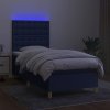 Box spring postel s matrací a LED 80 x 200 cm textil [3135715] (Barva Modrá)