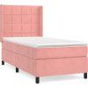 Box spring postel s matrací 90x190 cm samet [3132651] (Barva Světle šedá)
