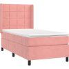 Box spring postel s matrací 90x190 cm samet [3132651] (Barva Světle šedá)