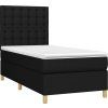 Box spring postel s matrací 80x200 cm textil [3142611] (Barva Černá)