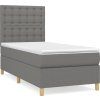 Box spring postel s matrací 80x200 cm textil [3142611] (Barva Černá)