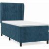 Box spring postel s matrací 90x200 cm samet [3129310] (Barva Tmavě šedá)