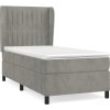 Box spring postel s matrací 90x200 cm samet [3129310] (Barva Tmavě šedá)