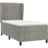 Box spring postel s matrací 90x200 cm samet [3129310] (Barva Tmavě šedá)