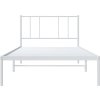 Kovový rám postele s čelem 100 x 200 cm [352524] (Barva Bílá)