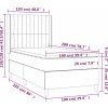 Box spring postel s matrací a LED 100x200 cm samet [3139669] (Barva Černá)