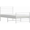 Kovový rám postele s hlavovým a nožním čelem 90 x 190 cm [352378] (Barva Bílá)