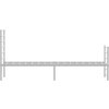 Kovový rám postele s hlavovým a nožním čelem 90 x 190 cm [352378] (Barva Bílá)