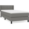 Box spring postel s matrací 90x200 cm textil [3129681] (Barva Světle šedá)