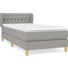 Box spring postel s matrací 90x200 cm textil [3127013] (Barva Světle šedá)