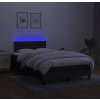 Box spring postel s matrací a LED 120 x 200 cm textil [3133222] (Barva Tmavě šedá)