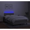 Box spring postel s matrací a LED 120 x 200 cm textil [3133222] (Barva Tmavě šedá)