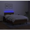 Box spring postel s matrací a LED 120 x 200 cm textil [3133222] (Barva Tmavě šedá)