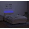 Box spring postel s matrací a LED 120 x 200 cm textil [3133222] (Barva Tmavě šedá)