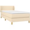 Box spring postel s matrací 80 x 200 cm textil [3126602] (Barva Krémová)