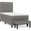 Box spring postel s matrací 80x200 cm textil [3136550] (Barva Tmavě šedá)