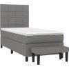 Box spring postel s matrací 80x200 cm textil [3136550] (Barva Tmavě šedá)