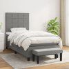 Box spring postel s matrací 80x200 cm textil [3136550] (Barva Tmavě šedá)