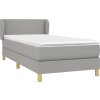 Box spring postel s matrací 100 x 200 cm textil [3126621] (Barva Světle šedá)
