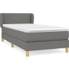 Box spring postel s matrací 100 x 200 cm textil [3126621] (Barva Světle šedá)
