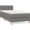 Box spring postel s matrací 90x190 cm textil [3140417] (Barva Světle šedá)