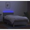 Box spring postel s matrací a LED 80 x 200 cm textil [3133835] (Barva Modrá)