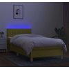 Box spring postel s matrací a LED 80 x 200 cm textil [3133835] (Barva Modrá)