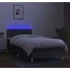 Box spring postel s matrací a LED 80 x 200 cm textil [3133835] (Barva Modrá)