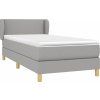 Box spring postel s matrací 80x200 cm textil [3126682] (Barva Krémová)