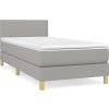 Box spring postel s matrací 90x200 cm textil [3140506] (Barva Tmavě šedá)