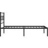Kovový rám postele bez matrace s čelem 75 x 190 cm [355649] (Barva Černá)