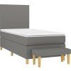 Box spring postel s matrací 90x190 cm textil [3136959] (Barva Černá)